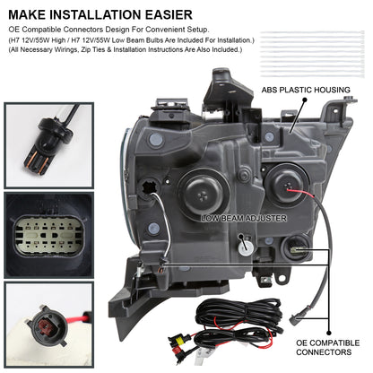 Spec-D RAm 1500 White 21 headlights