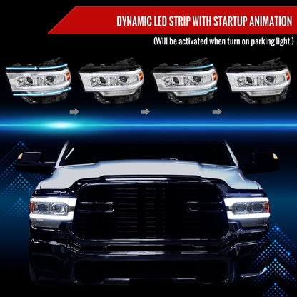 Spec-D 2021 Ram chrome sequential headlights