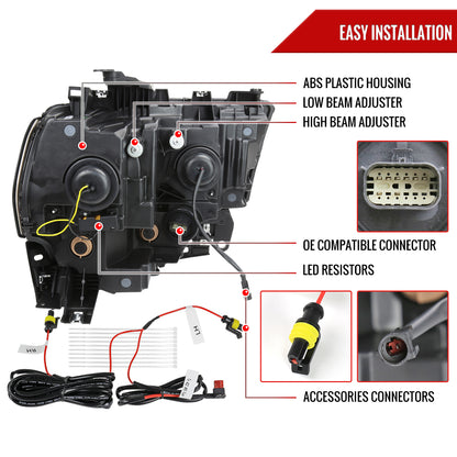 20 Ram Spec-D chrome sequential headlights