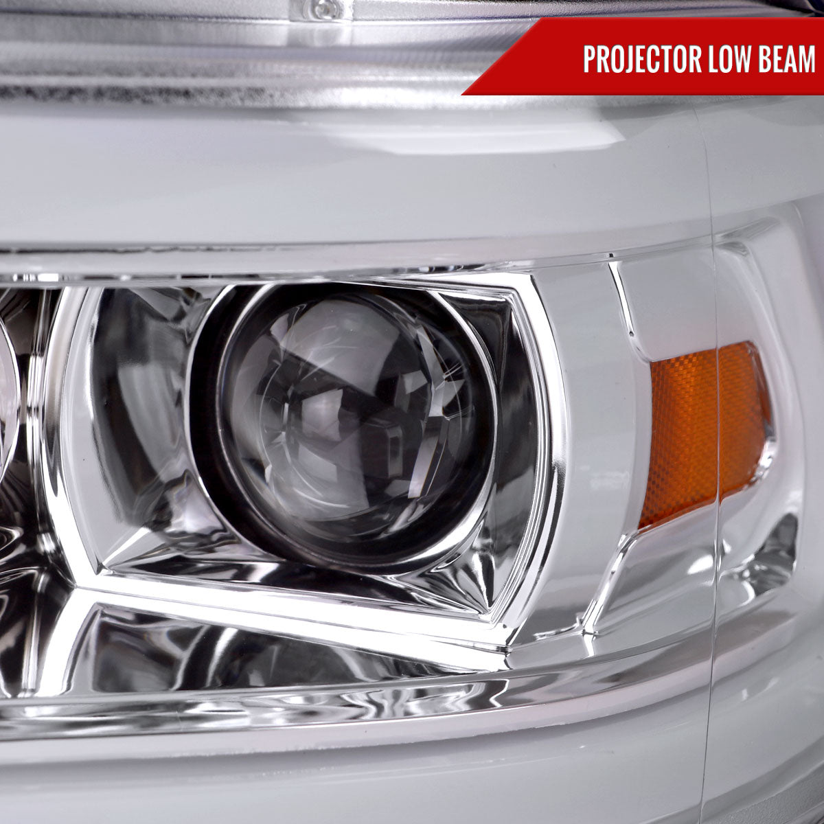 Spec-D 2021 Ram chrome LED bar headlights