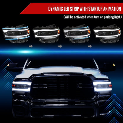 Spec-D 2021 Ram Black sequential headlights