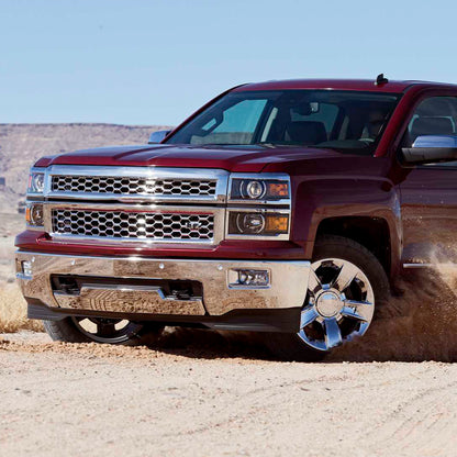 Spec-D 14 SilveradoProjector Black Trim chrome headlights