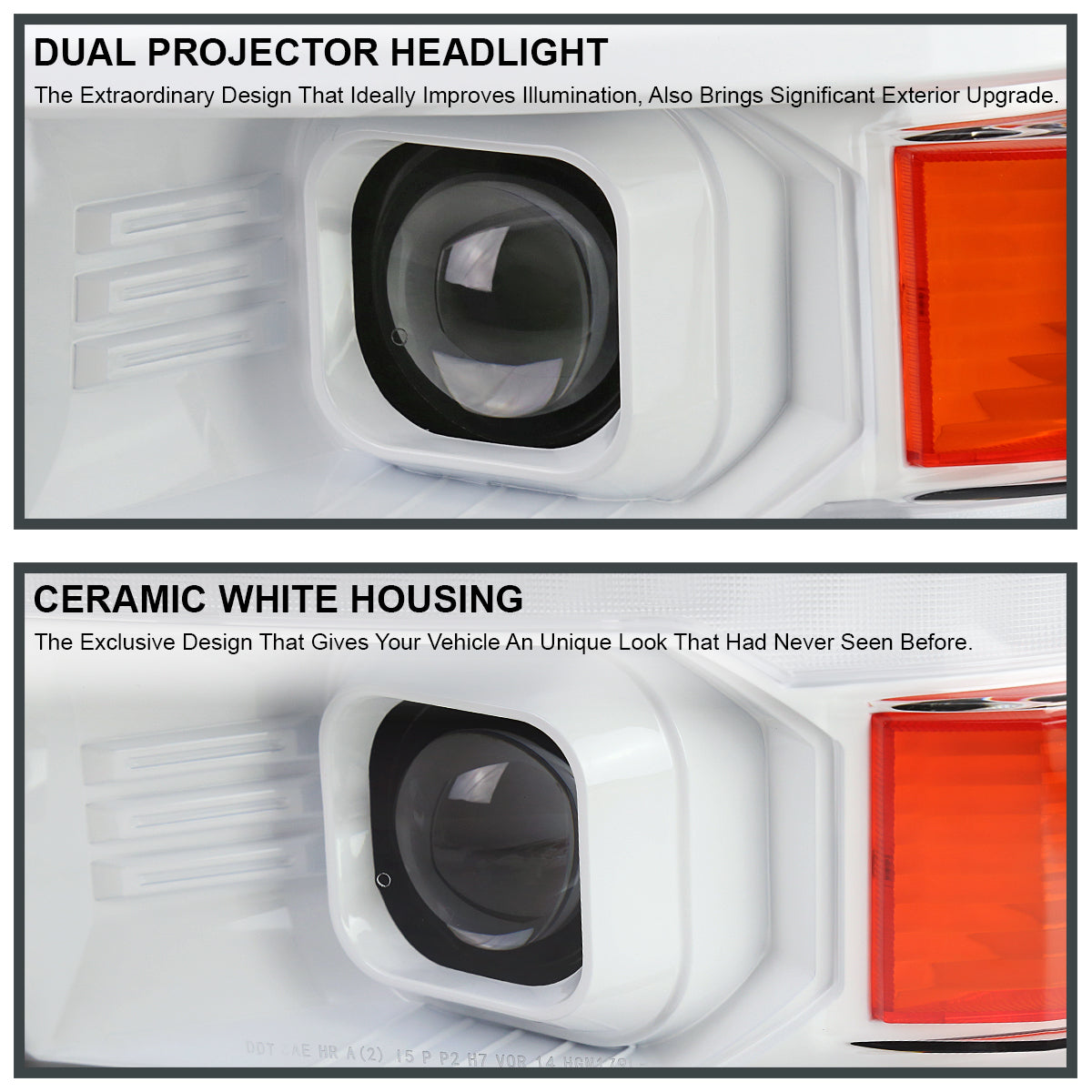 2015 Silverado Pro White Trim Spec-D black aftermarket headlights