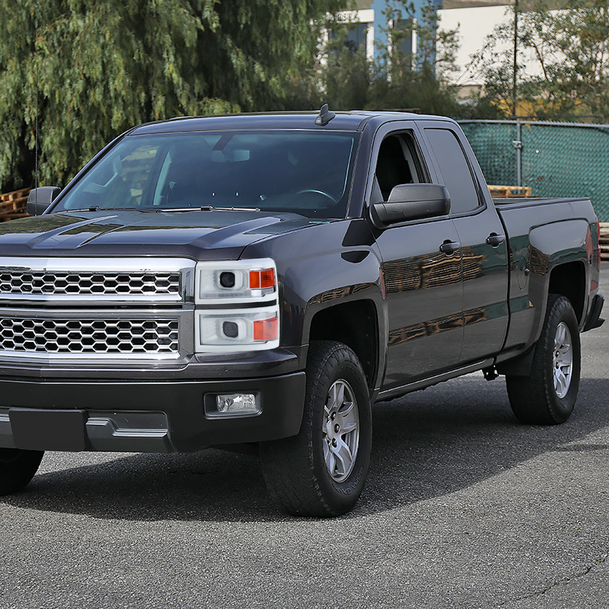 15 Silverado Pro White Trim Spec-D black sequential headlights