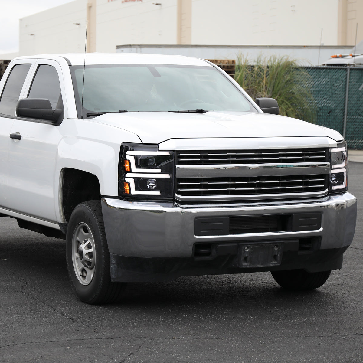 Spec-D Chevy Silverado 2500HD 3500HD 17 black headlights