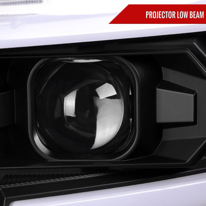 Spec-D 2017 Chevy Silverado 2500HD 3500HD black sequential SEQ Headlights