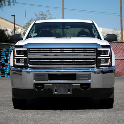 Spec-D 19 Chevy Silverado 2500HD 3500HD black SEQ Headlights