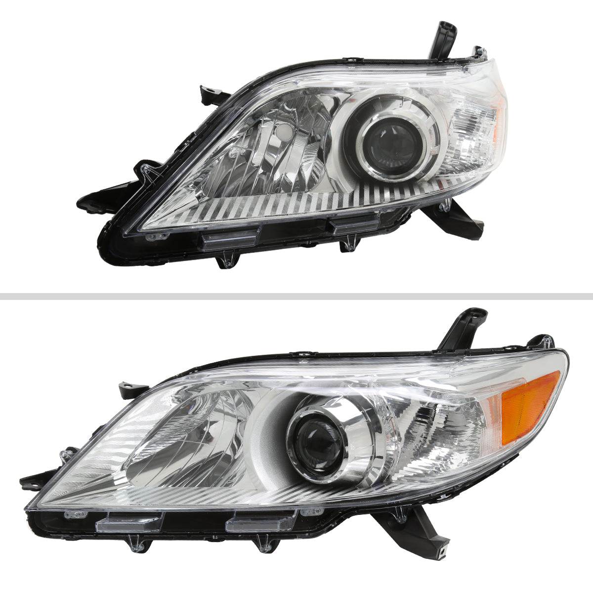 2012 Toyota Sienna Spec-D chrome aftermarket headlights