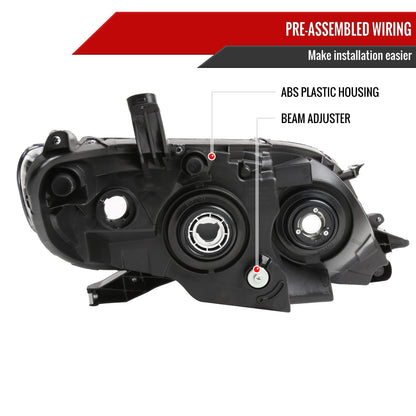 Spec-D 2011-2020 Toyota Sienna Projector Black Headlights