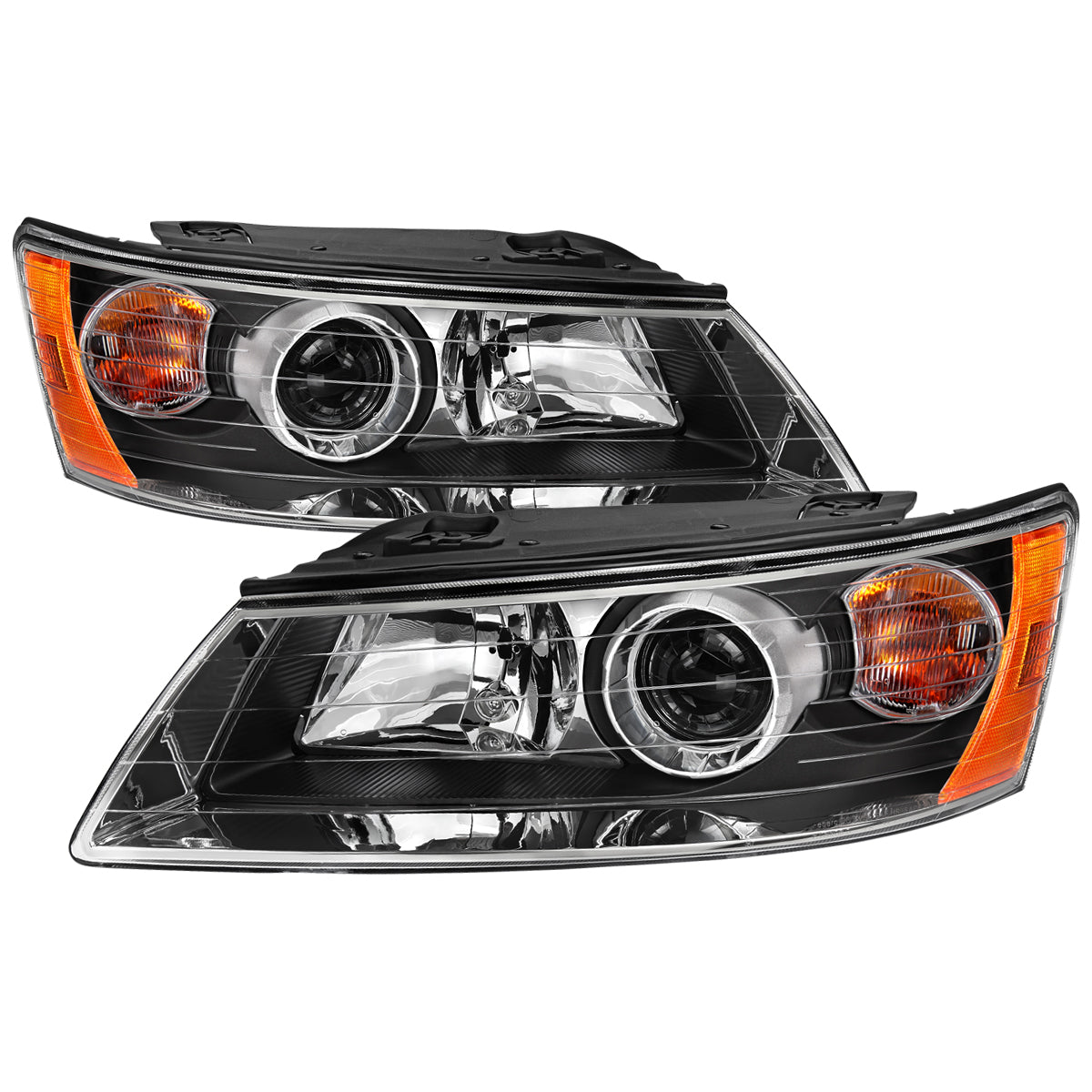 Spec-D 2006-2008 Hyundai Sonata Projector Black Headlights