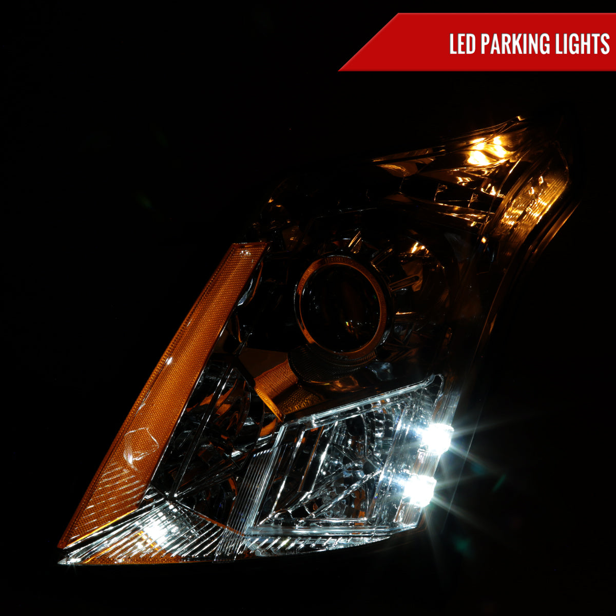 2011 Cadillac SRX Spec-D chrome aftermarket Projector headlights