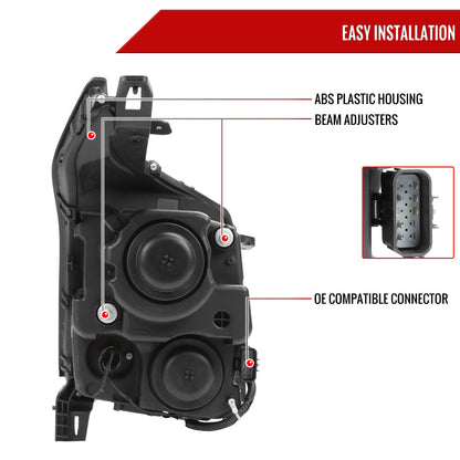 Spec-D 2010-2016 Cadillac SRX Projector Black Headlights