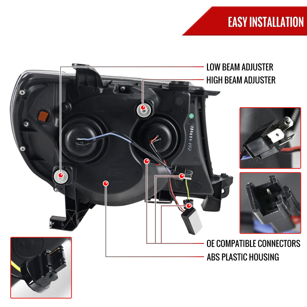 06 Tacoma Spec-D chrome sequential headlights