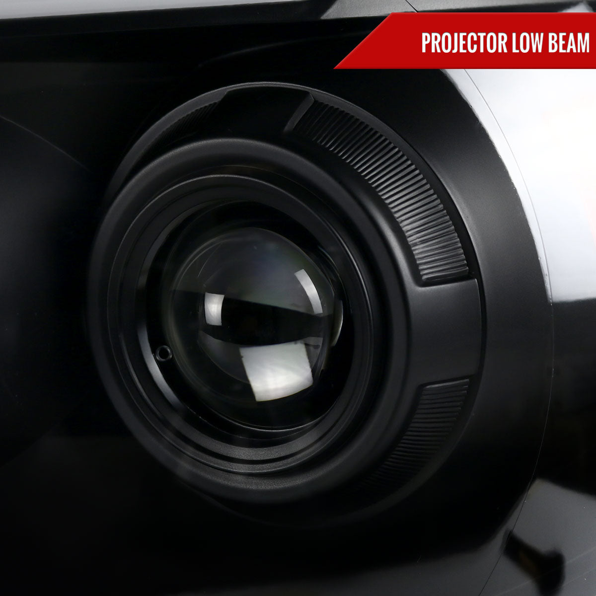 Spec-D 2005-2011 Toyota Tacoma LED Bar Projector w/ Sequential Turn Signal Lights Black Headlights