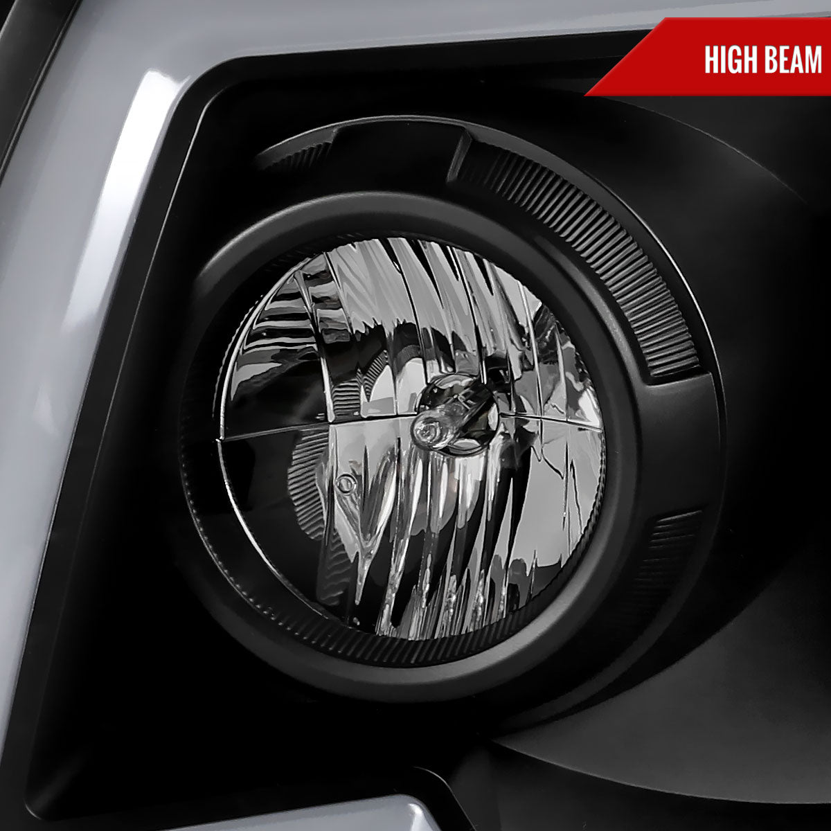 Spec-D 2005-2011 Toyota Tacoma LED Bar Projector w/ Sequential Turn Signal Lights Black Headlights