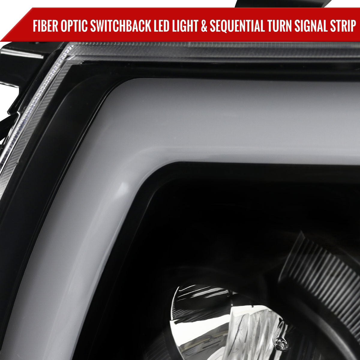 Spec-D 2005-2011 Toyota Tacoma LED Bar Projector w/ Sequential Turn Signal Lights Black Headlights