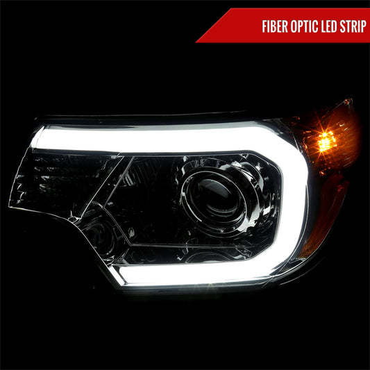 2013 Tacoma C-Bar LED Spec-D Chrome smoked aftermarket headlights