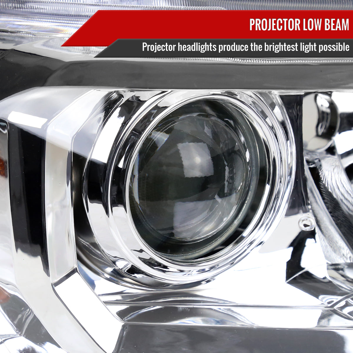 Spec-D 2018 Tacoma Passenger chrome passenger-side headlights