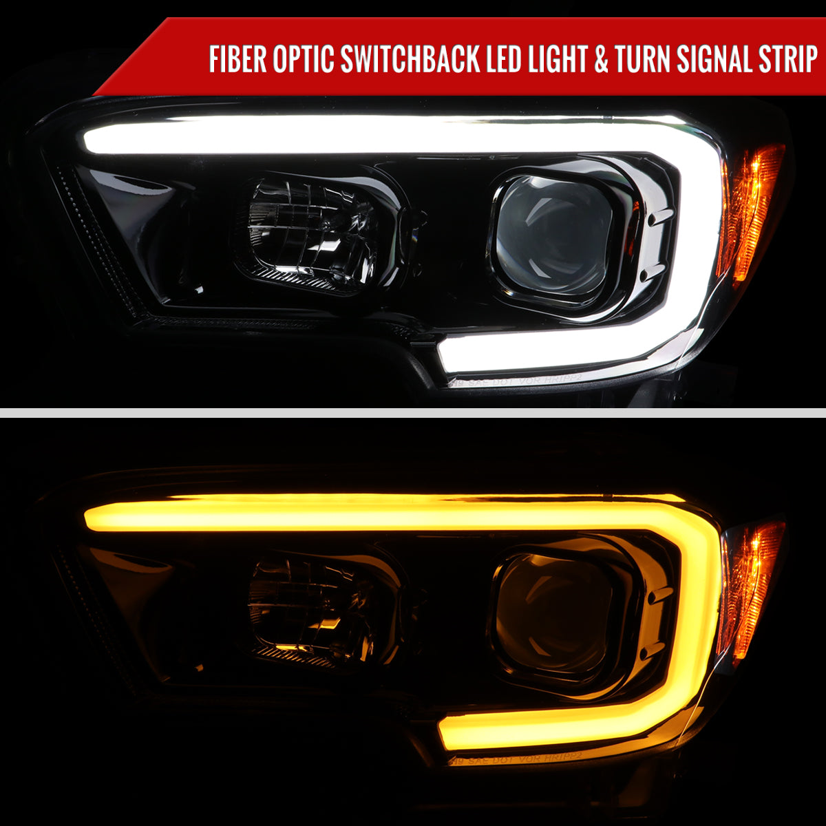 2017 Tacoma GL Spec-D black aftermarket headlights