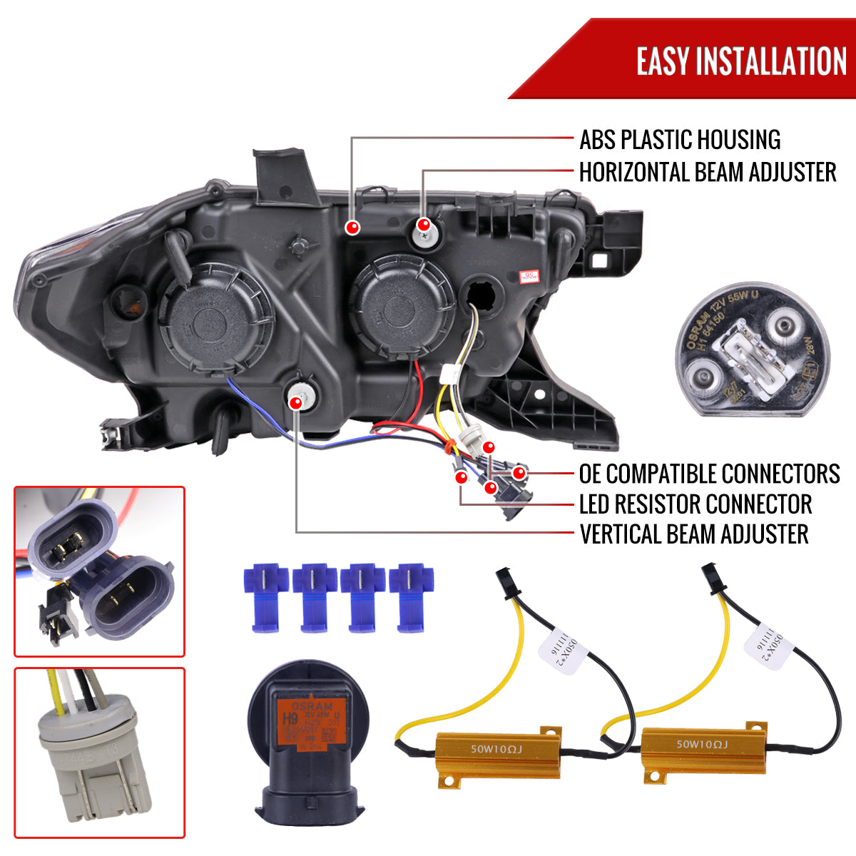 17 Tacoma GL Spec-D black sequential headlights