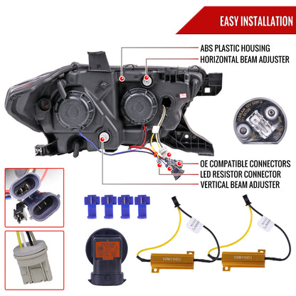 17 Tacoma GL Spec-D black sequential headlights