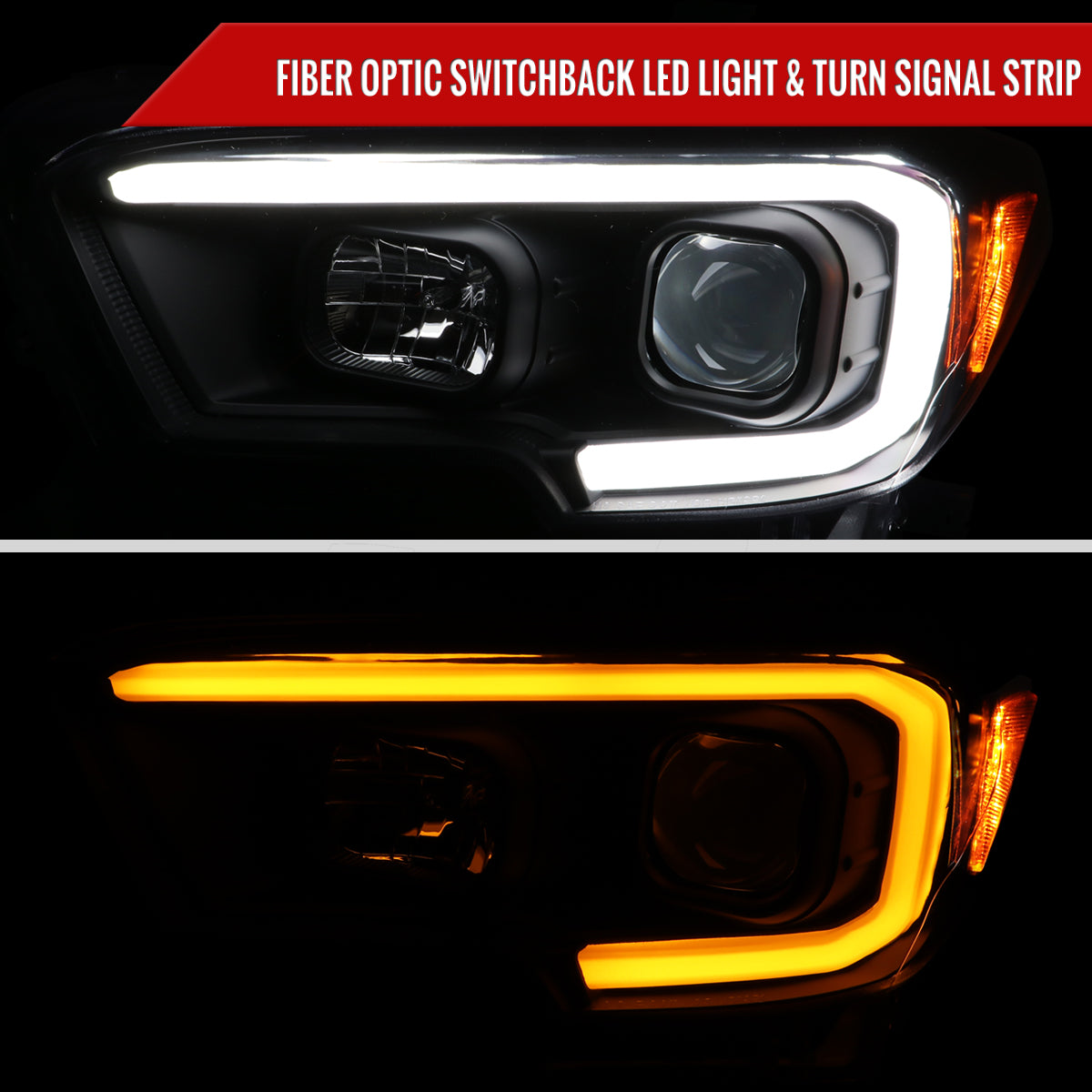 2017 Tacoma Spec-D black aftermarket headlights