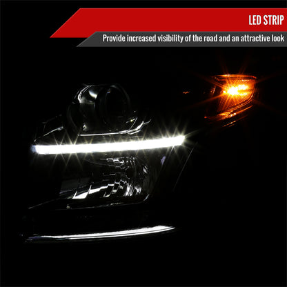 2016 Chevy Tahoe Suburban Strip Spec-D black aftermarket headlights