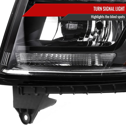 Spec-D 15 Chevy Tahoe Suburban Strip black headlights