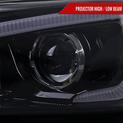 Spec-D 2011-2013 Scion tC LED Bar Projector GL Black w/Smoked Lens Headlights