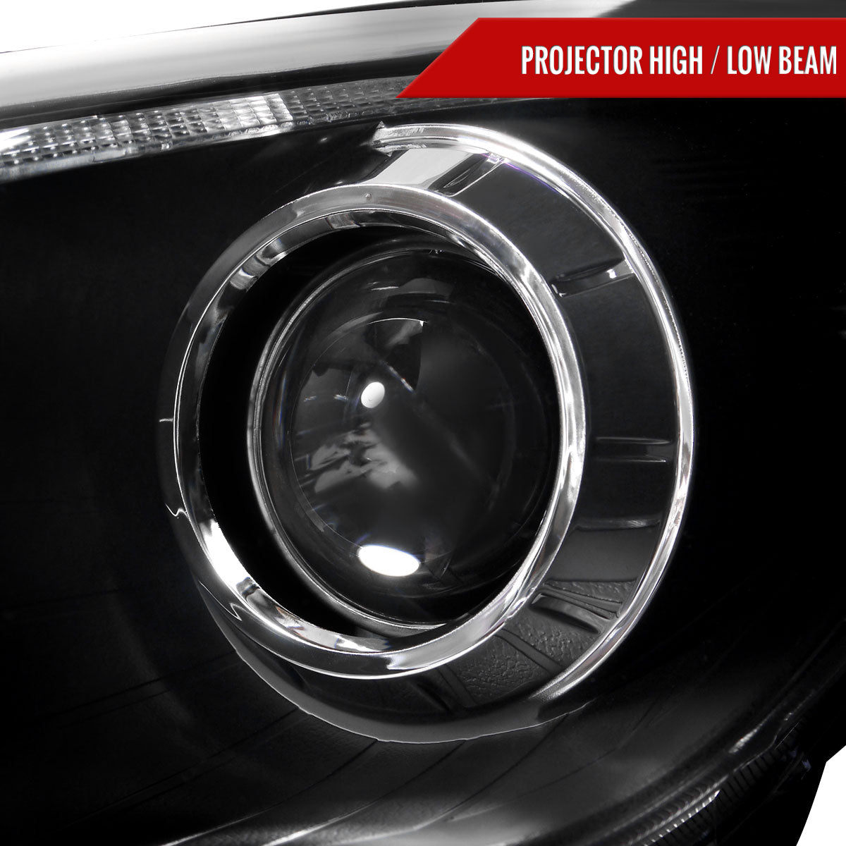 Spec-D 2010-2013 Hyundai Tucson Projector LED Strip Black Headlights
