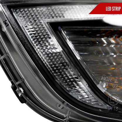 Spec-D 2010-2013 Hyundai Tucson Projector LED Strip Black Headlights