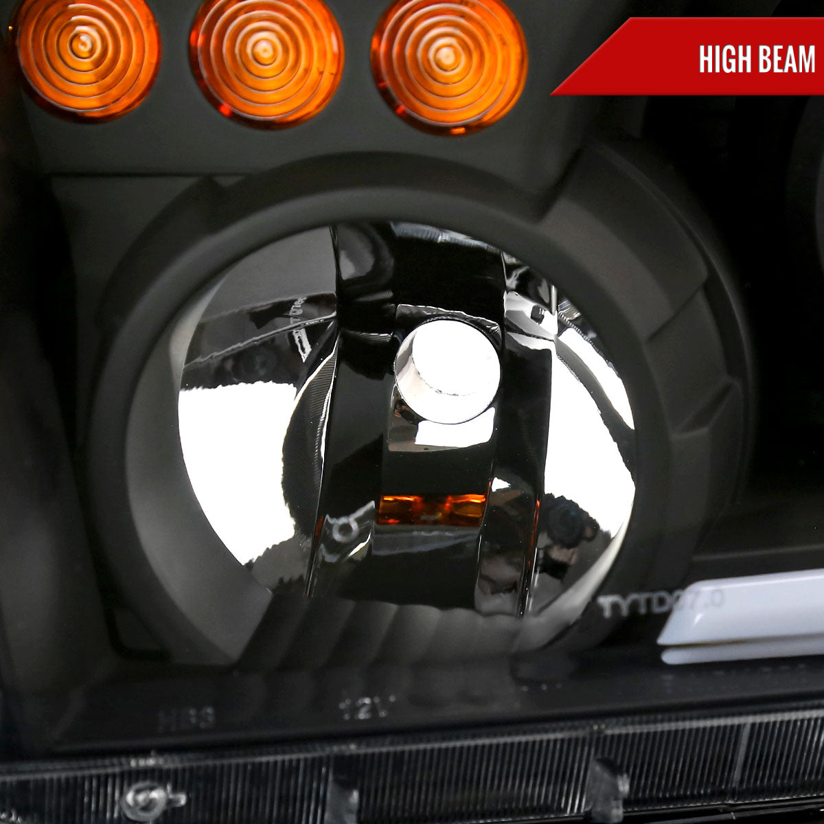 Spec-D 2007-2013 Toyota Tundra/2008-2017 Sequoia Retro Style LED Tube Projector with LED Turn Signals Black Headlights