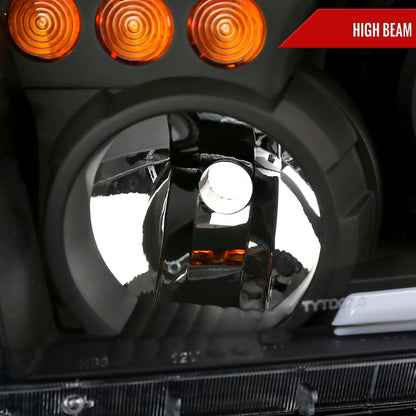 Spec-D 2007-2013 Toyota Tundra/2008-2017 Sequoia Retro Style LED Tube Projector with LED Turn Signals Black Headlights