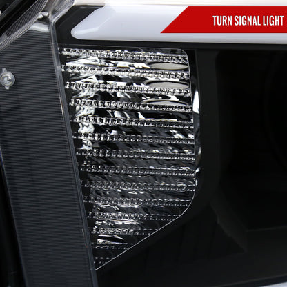 Spec-D 2018 Toyota Tundra black custom headlights