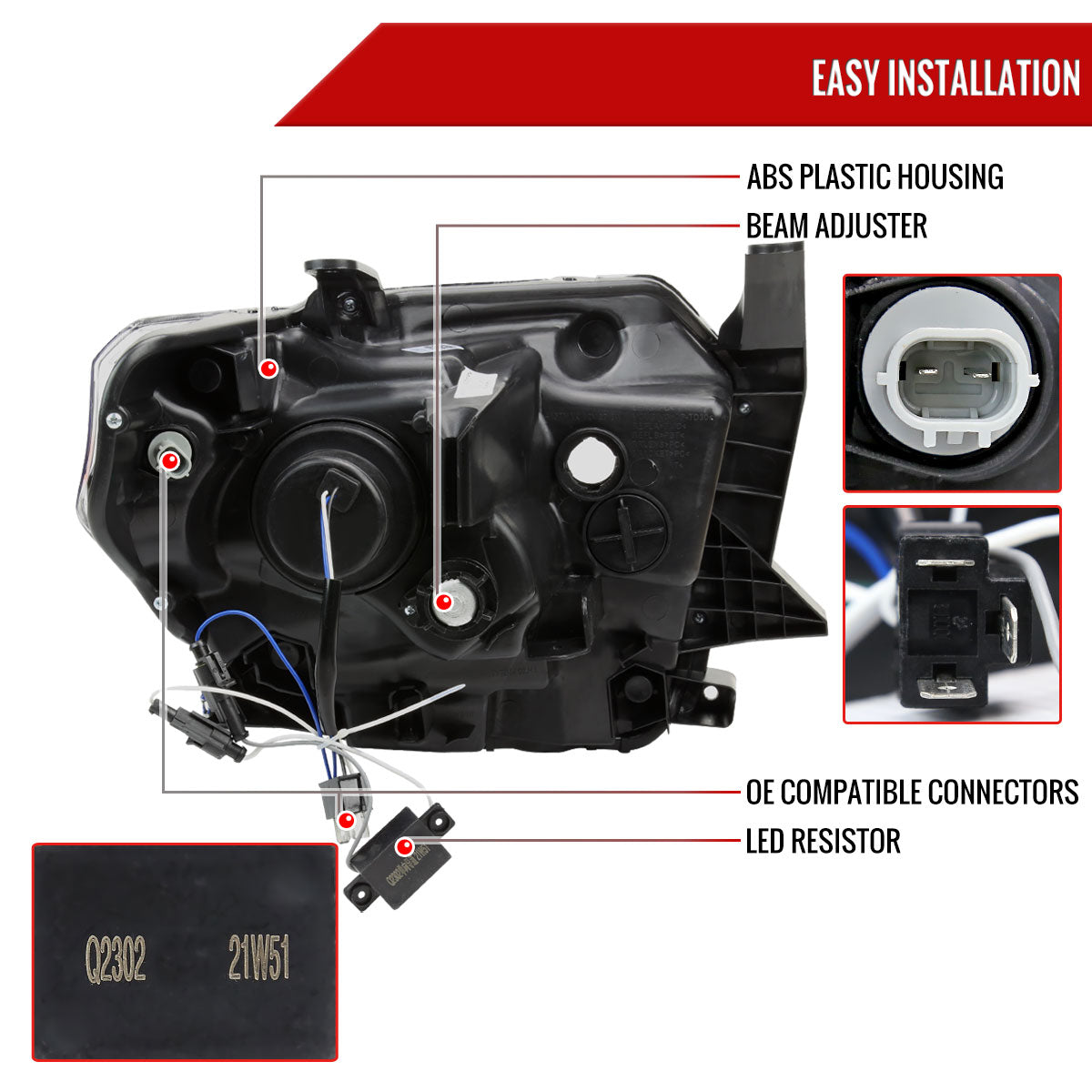 15 Toyota Tundra Spec-D black headlights