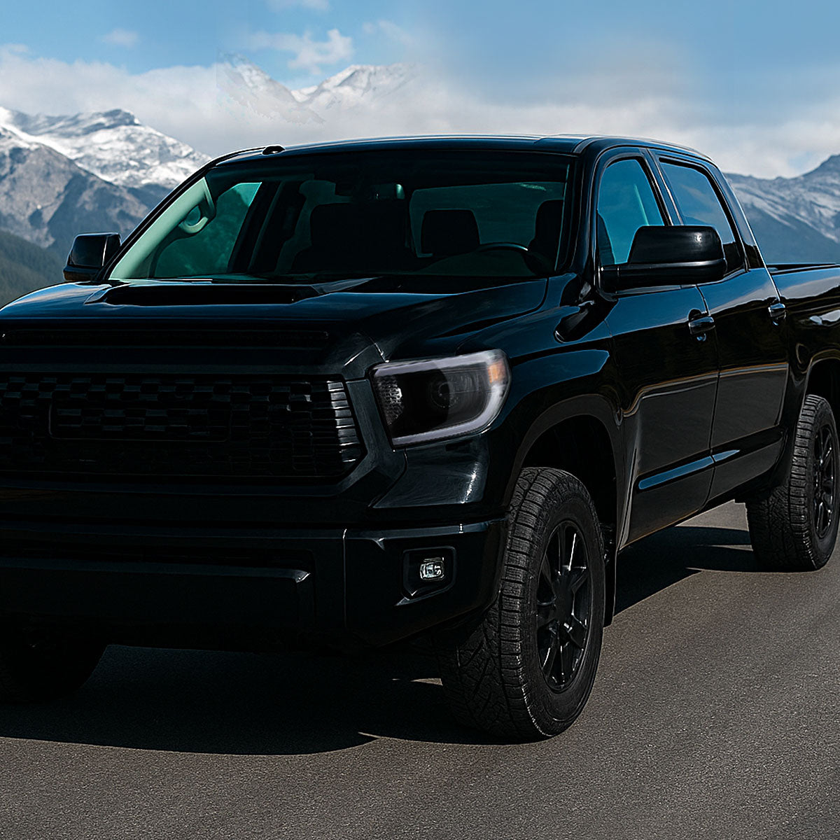 Spec-D 18 Toyota Tundra black headlights