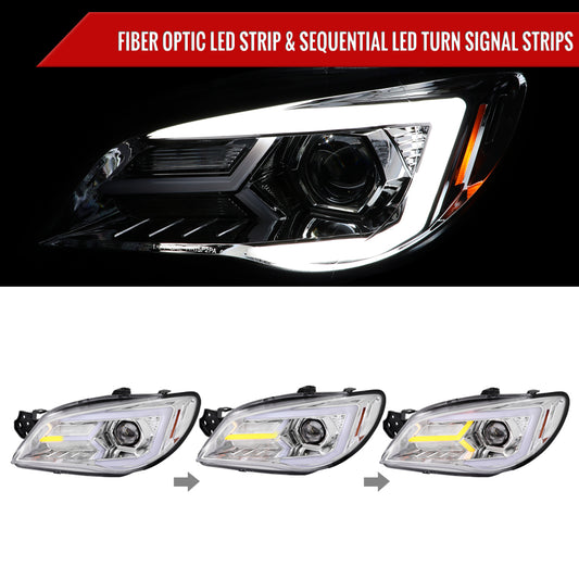 2007 Subaru Impreza WRX STI Spec-D chrome aftermarket headlights