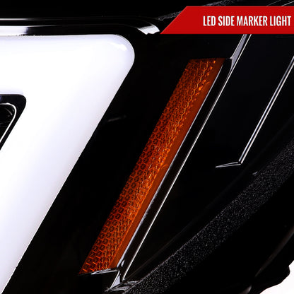 Spec-D 06 Subaru Impreza WRX STI black LED bar sequential LED headlights