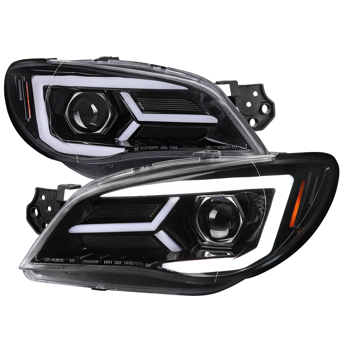 Spec-D 2006 Subaru Impreza WRX STI black sequential LED headlights upgrade