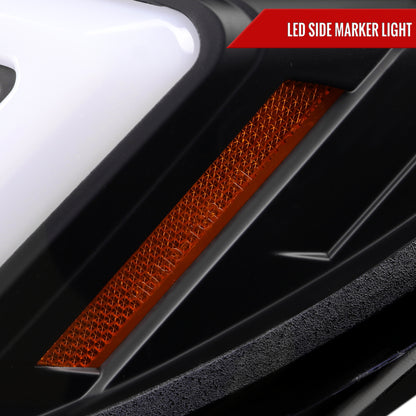 Spec-D 2006-2007 Subaru Impreza WRX STI LED Bar Sequential Turn Signal Projector Black Headlights