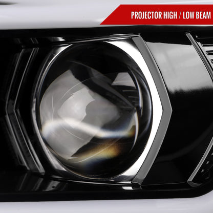 Spec-D 2017 Subaru Impreza WRX STI Gloss Black sequential LED bar headlights