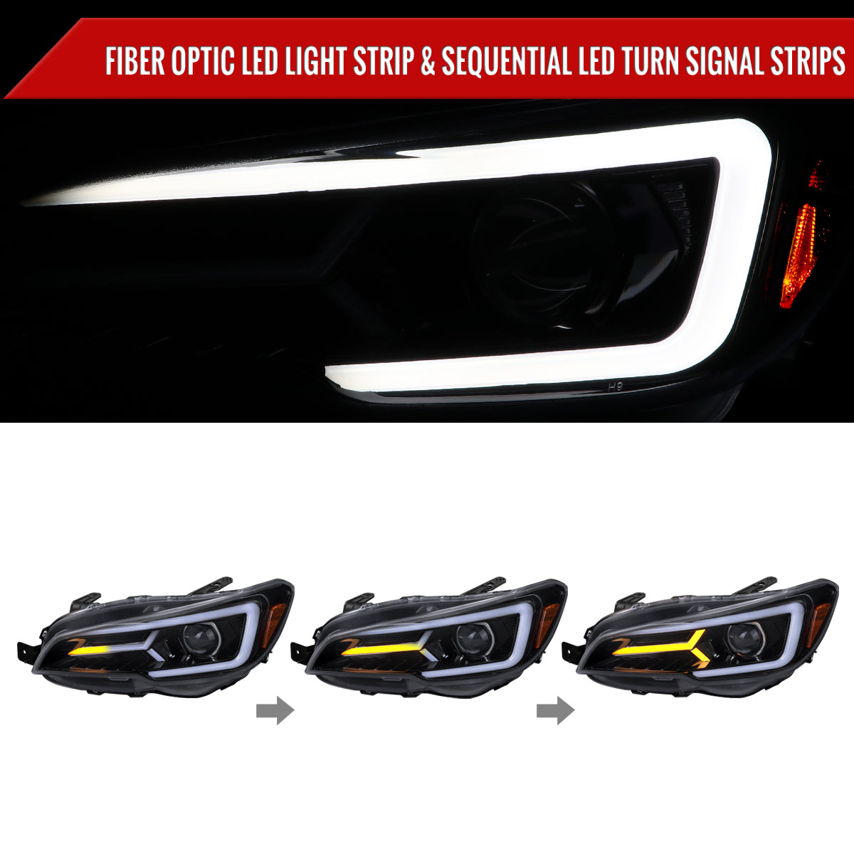 2016 Subaru Impreza WRX STI Spec-D smoked aftermarket headlights