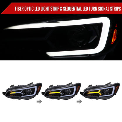 2016 Subaru Impreza WRX STI Spec-D smoked aftermarket headlights