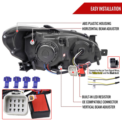 16 Subaru Impreza WRX STI Spec-D smoked sequential headlights