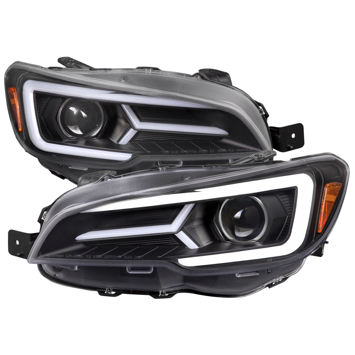 Spec-D 2015 Subaru Impreza WRX STI black headlights upgrade