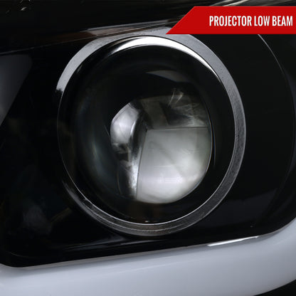 Spec-D 2017 GMC Yukon XL black LED bar LED Projector Headlight 