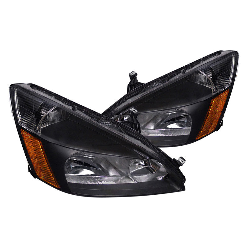 junyan Spec-D 03-08 Honda Accord Black With Amber Headlights 2lh-acd03jm-rs