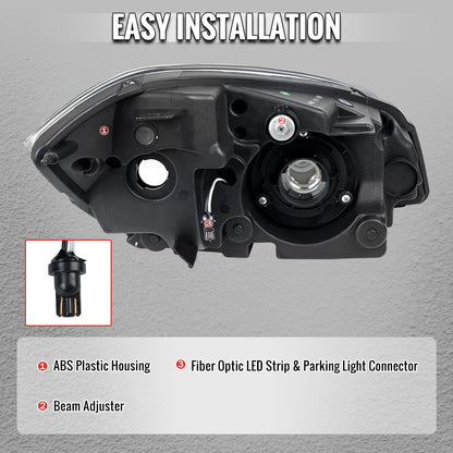 Replacement headlights for 2005-2010 Cobalt chrome clear Spec-D LED tube