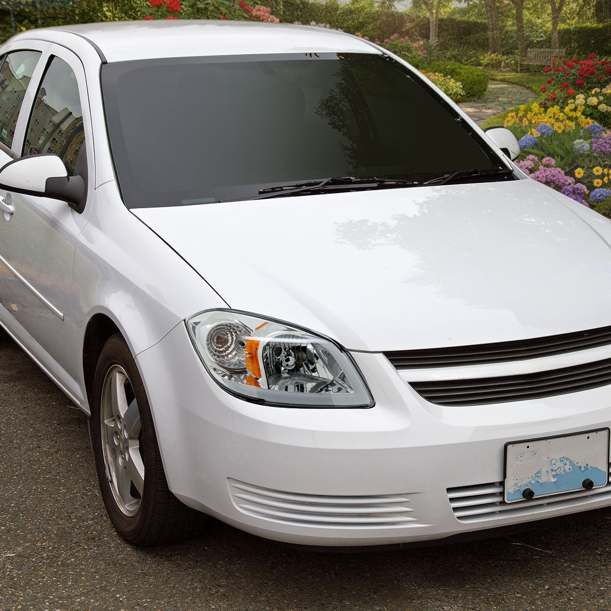 2005-2010 Chevy Cobalt chrome housing clear lens headlights Spec-D set