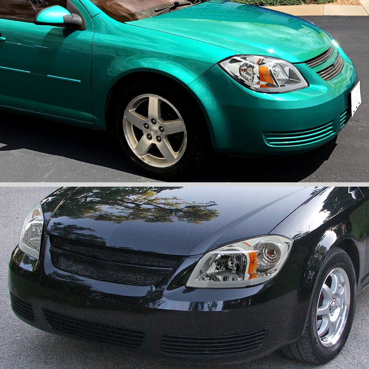 Restore clean OEM look 2006-2010 Cobalt with chrome Spec-D euro headlights